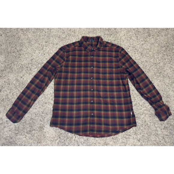 EDDIE BAUER Plaid Shirt Bristol Flannel 100% Soft Cotton Preppy Casual Western L - Picture 1 of 7